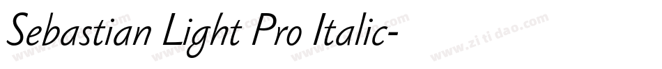 Sebastian Light Pro Italic字体转换